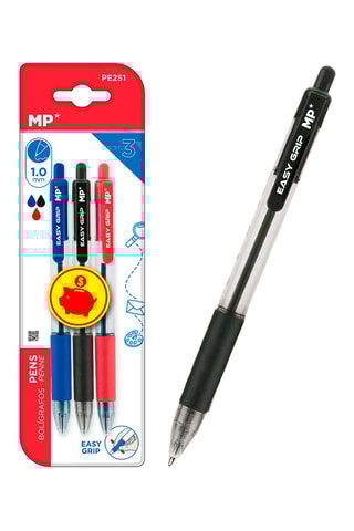 3 Balpennen - 3 Inktkleuren
