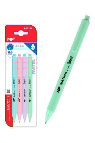 4 Balpennen - 4 Inktkleuren
