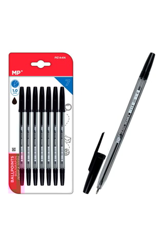7 Balpennen - Zwarte Inkt