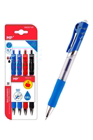 4 Balpennen - 4 Inktkleuren 