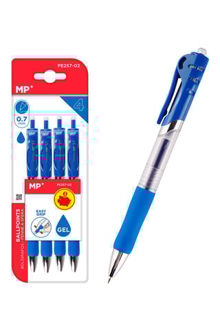 4 Balpennen - Blauwe Inkt
