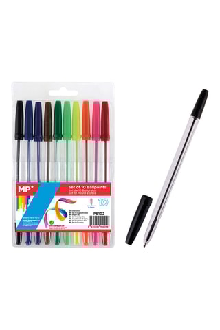 10 Balpennen - 10 Inktkleuren