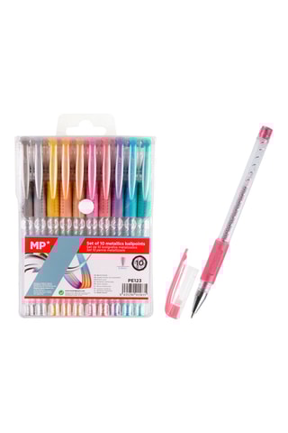 10 Balpennen - 10 Inktkleuren