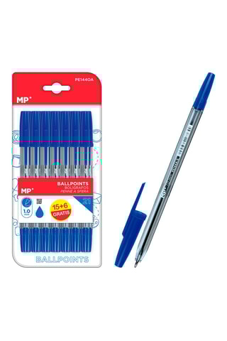 21 Balpennen - Blauwe Inkt