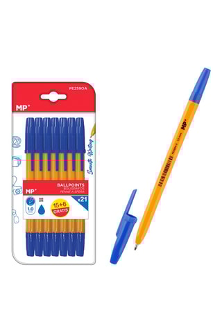 21 Balpennen - Blauwe Inkt