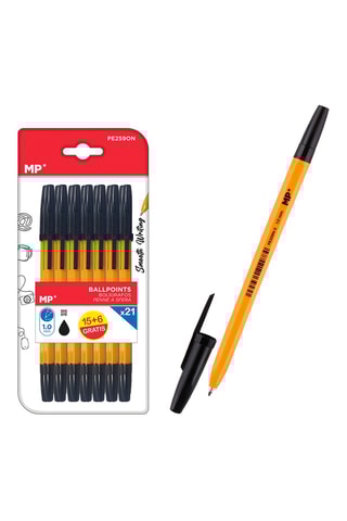 21 Balpennen - Zwarte Inkt
