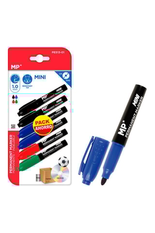 6 Mini Markers - 4 Inktkleuren