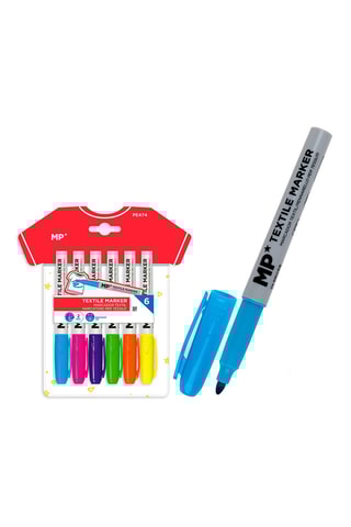 6 Markeerstiften - 6 Inktkleuren