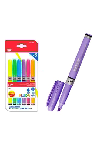 6 Highlighters - 6 Inktkleuren - Willekeurige kleur