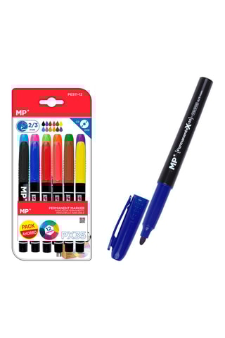 12 Markeerstiften - 12 Inktkleuren - Willekeurige kleur