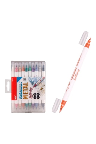 10 Markeerstiften met Dubbele Punt - 10 Inktkleuren