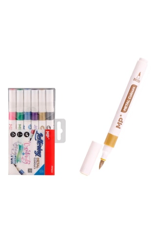 6 Markeerstiften - 6 Inktkleuren