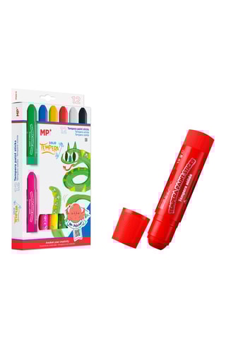 12 Sticks Plakkaatverf - 12 x 10 g - Multicolor