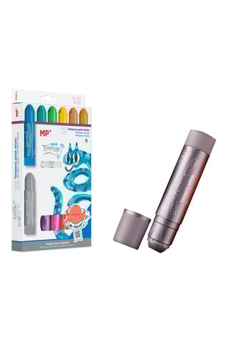 12 Sticks Plakkaatverf - 12 x 10 g - Multicolor
