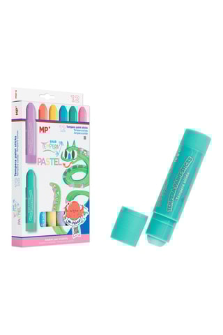 12 Sticks Plakkaatverf - 12 x 10 g - Multicolor