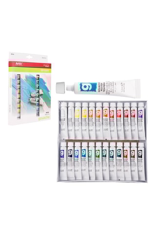 24 Tubes Tempera Plakkaatverf - 24 x 12 ml - Willekeurig Model