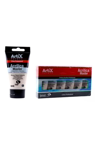 6 Tubes Acrylverf - 6 x 75 ml - Wit