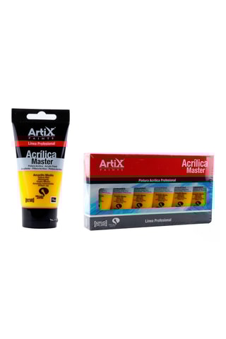 6 Tubes Acrylverf - 6 x 75 ml - Geel