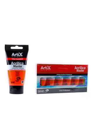 6 Tubes Acrylverf - 6 x 75 ml - Oranje