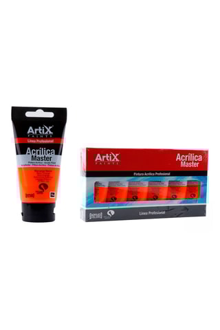 6 Tubes Acrylverf - 6 x 75 ml - Feloranje
