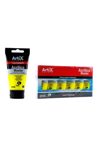 6 Tubes Acrylverf - 6 x 75 ml - Felgeel