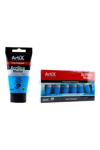 6 Tubes Acrylverf - 6 x 75 ml - Hemelsblauw