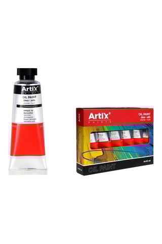6 Tubes Olieverf - 6 x 50 ml - Rood