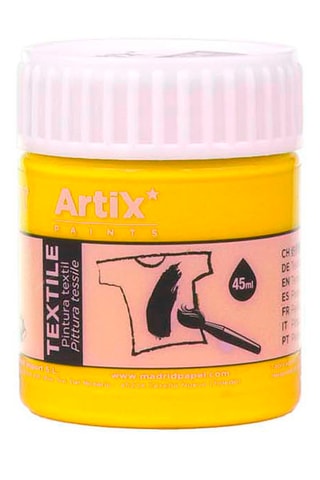 6 Potjes Textielverf - 6 x 45 ml - Geel