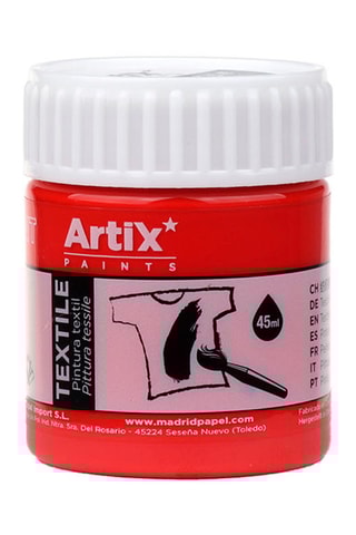 6 Potjes Textielverf - 6 x 45 ml - Rood