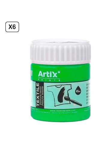 6 Potjes Textielverf - 6 x 45 ml - Lichtgroen