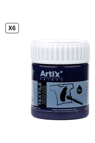6 Potjes Textielverf - 6 x 45 ml - Marineblauw