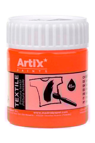 6 Potjes Textielverf - 6 x 45 ml - Lichtoranje