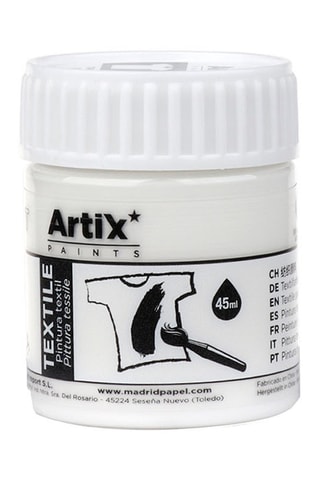 6 Potjes Textielverf - 6 x 45 ml - Wit