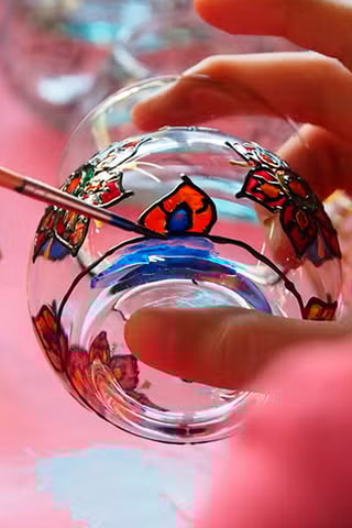 6 Potten Verf voor Keramiek en Glas 6 x 45 ml - Oranje