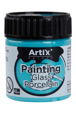 6 Potten Verf voor Keramiek en Glas 6 x 45 ml - Hemelsblauw