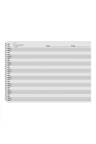 12 Muziekschriften- 20 Vellen - Groen - 210 x 148 mm