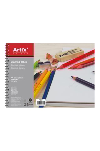 6 Spiraalschriften - 24 Vellen - Wit - 210 x 297 mm