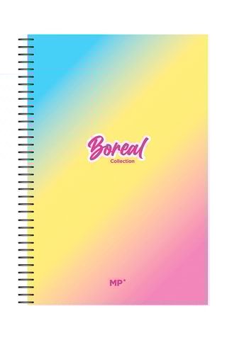 6 Ruitschriften met Spiraal - 80 Vellen - Hemelsblauw en Geel - 215 x 315 mm