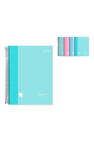 5 Spiraalschriften - 120 Vellen - Hemelsblauw en Roze - 21 x 29,7 x 2 cm
