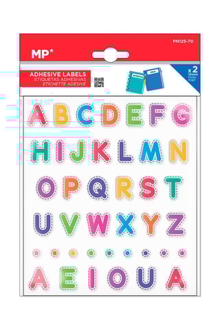24 x 2 Vellen Zelfklevende Etiketten - Multicolor