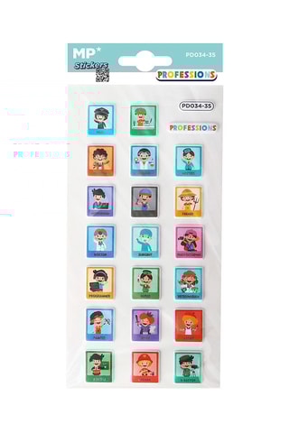 24 3D Stickers - 21 x 9,5 x 0,1 cm