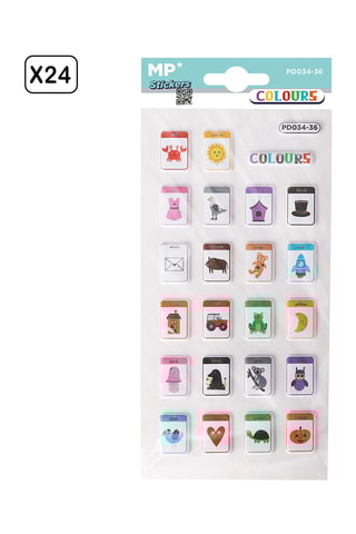24 3D Stickers - 21 x 9,5 x 0,1 cm