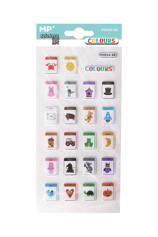 24 3D Stickers - 21 x 9,5 x 0,1 cm