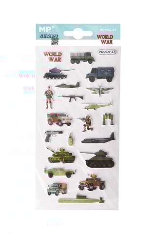 24 3D Stickers - 21 x 9,5 x 0,1 cm