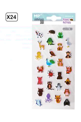 24 3D Stickers - 21 x 9,5 x 0,1 cm