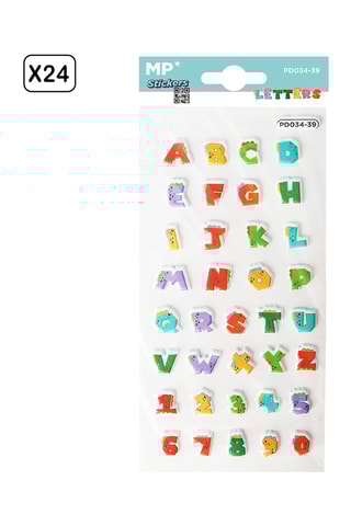 24 3D Stickers - 21 x 9,5 x 0,1 cm