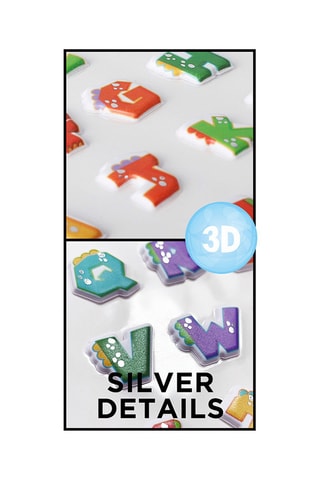 24 3D Stickers - 21 x 9,5 x 0,1 cm