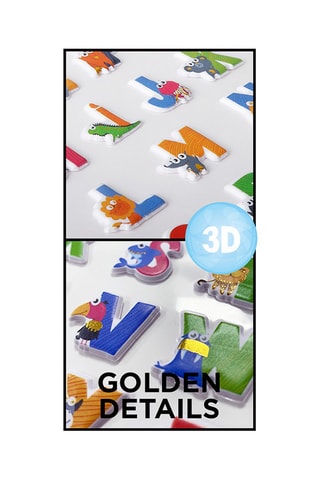 24 3D Stickers - 21 x 9,5 x 0,1 cm