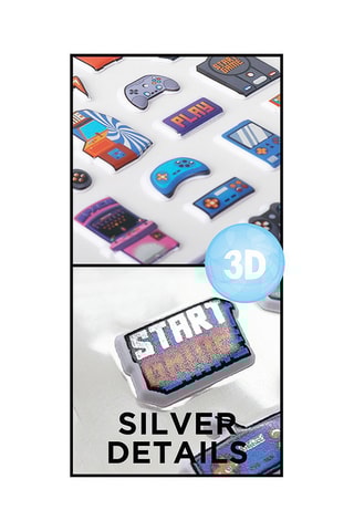 24 3D Stickers - 21 x 9,5 x 0,1 cm
