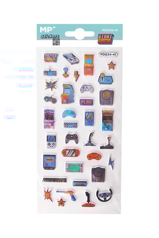 24 3D Stickers - 21 x 9,5 x 0,1 cm